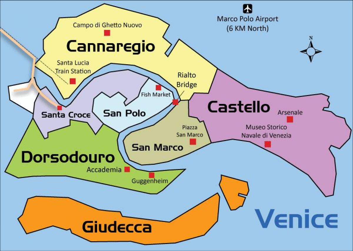 map of Venice italy area