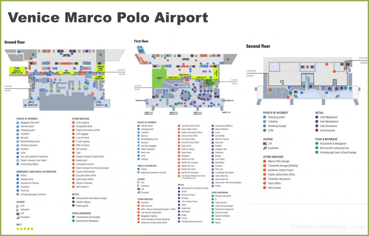 map of Venice airport terminal