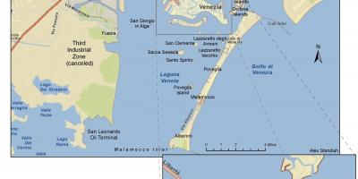 Map of Venice lagoon islands