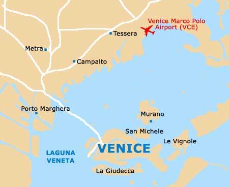 Airport In Venice Italy Map Airport Venice Italy Map Italy