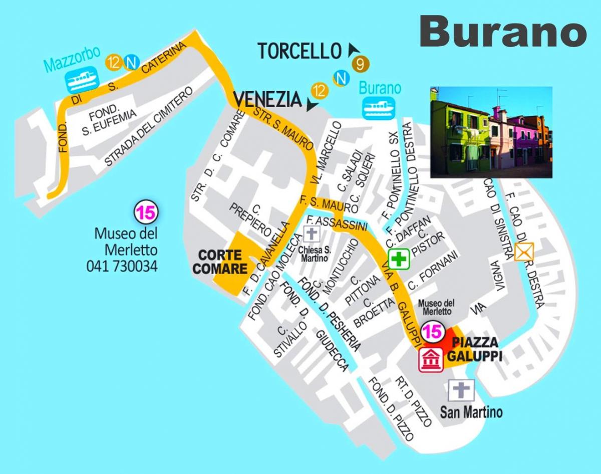 map of burano Venice