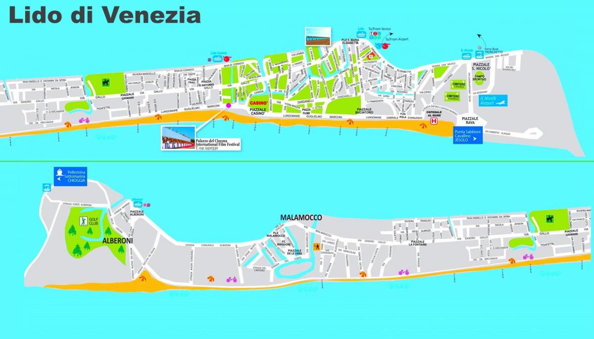 map of lido Venice italy