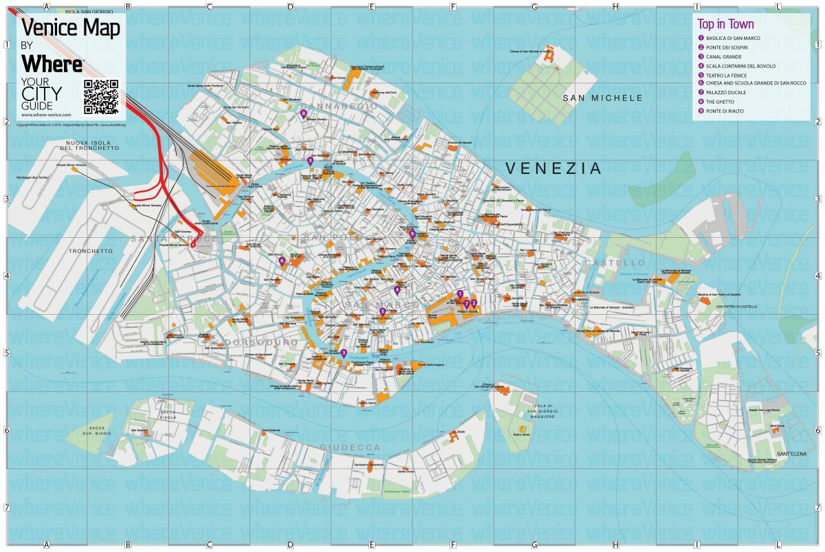Map of Venice - A map of Venice (Italy)