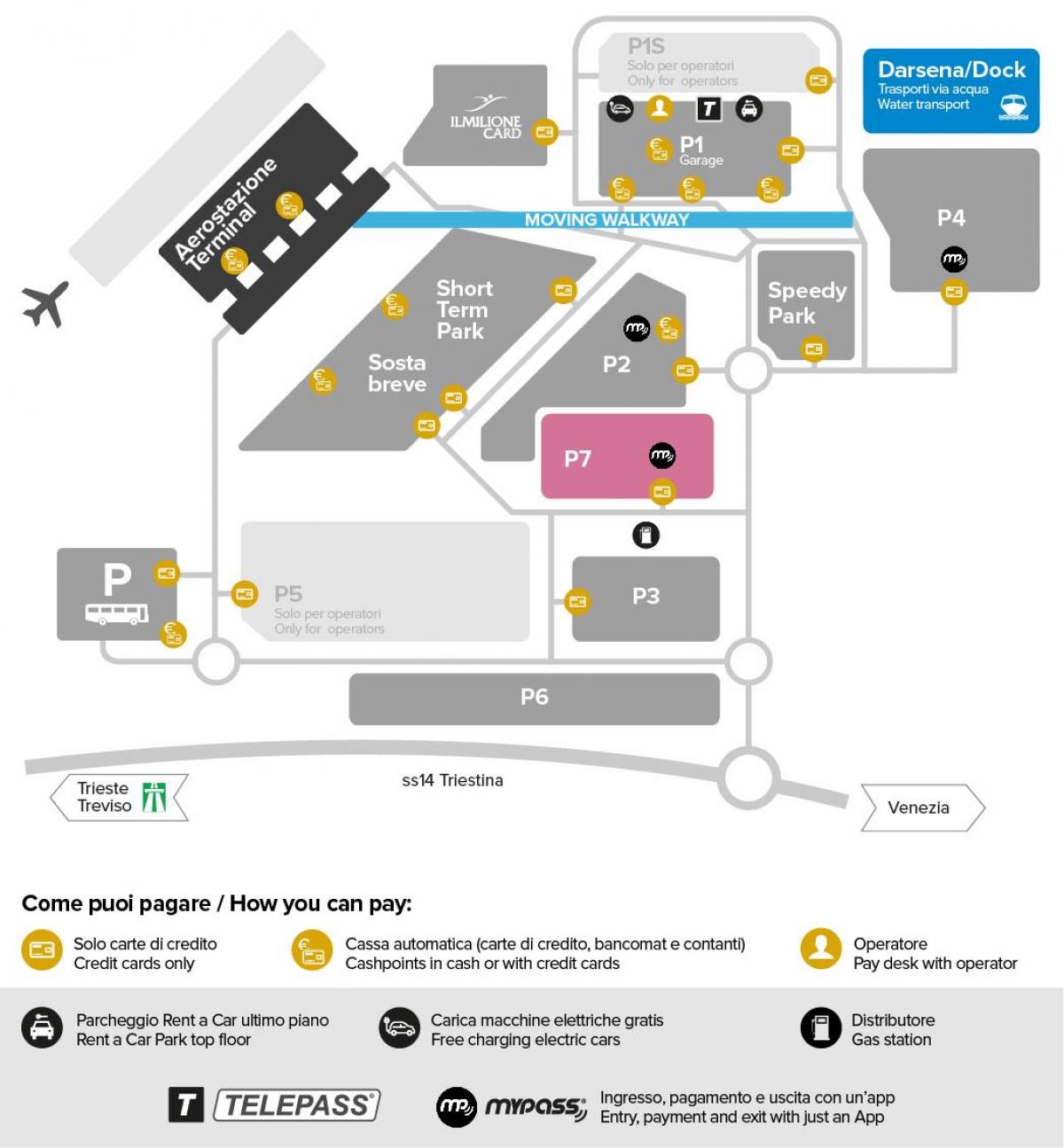 Marco Polo Airport Map Map Of Marco Polo Airport In Venice Italy