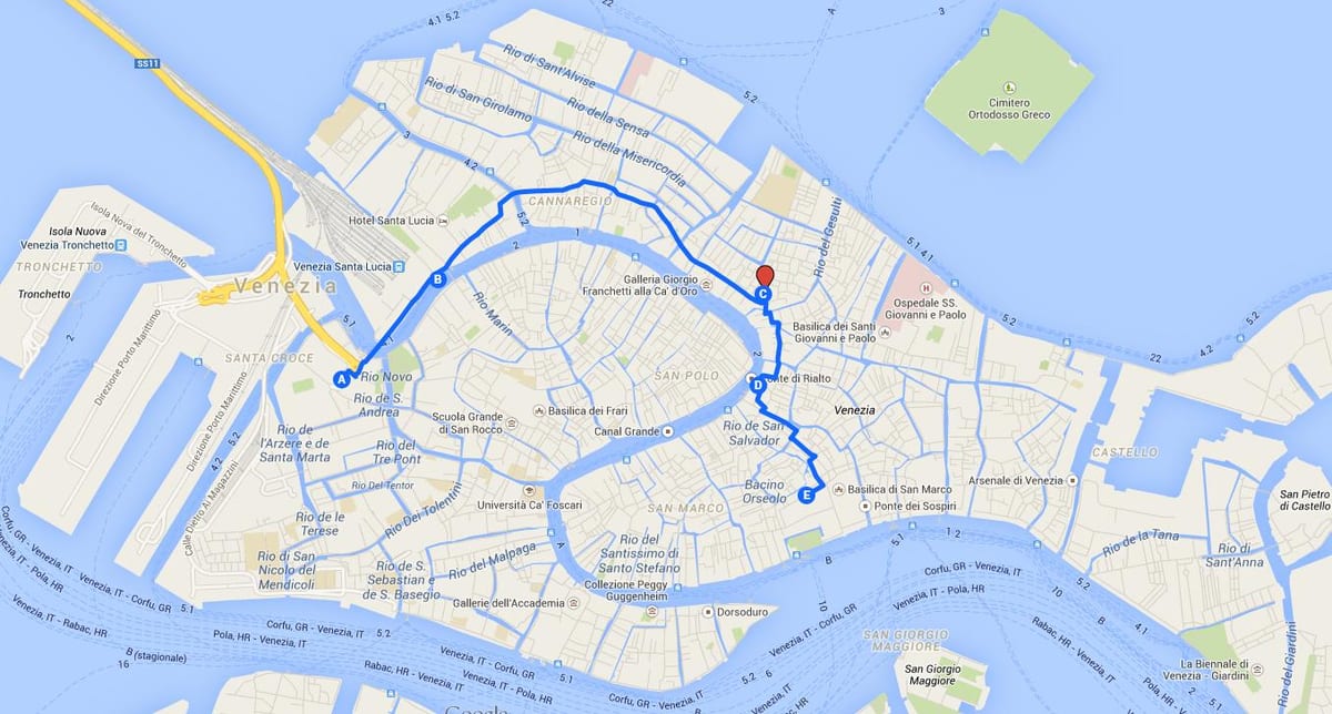 st mark's square Venice italy map