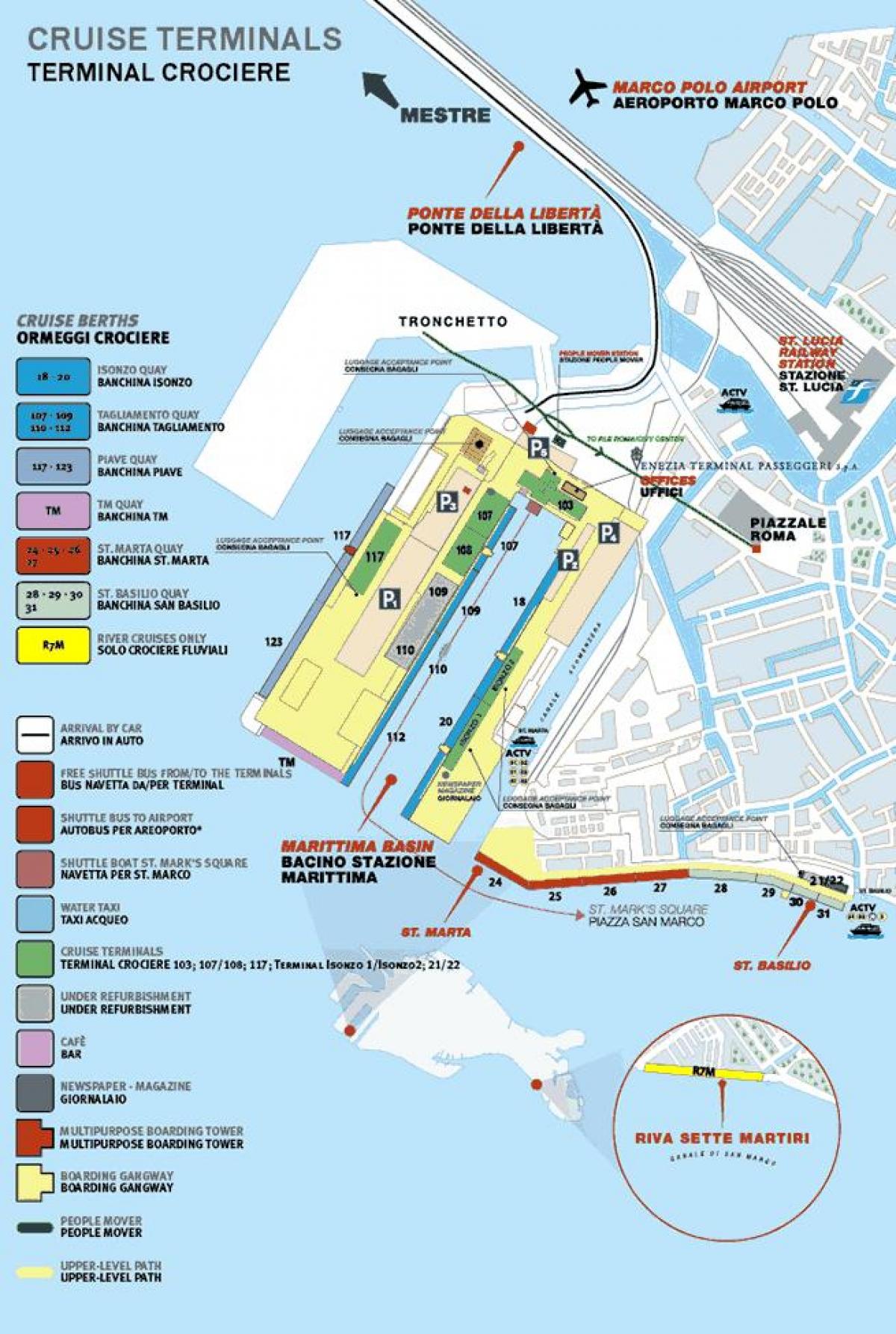 map of Venice cruise terminal