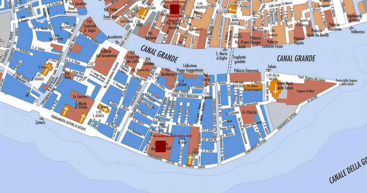 map of zattere Venice 