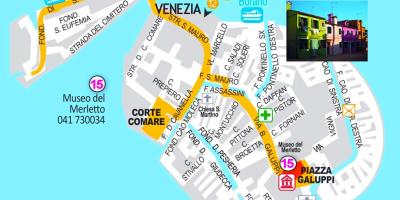 Map of burano Venice