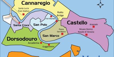 Map of castello Venice