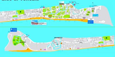 Map of lido Venice italy