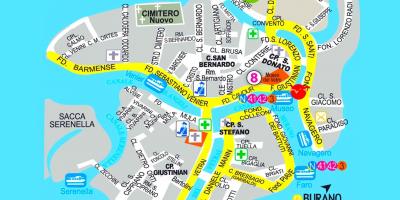 Map of murano Venice