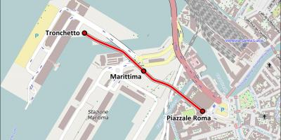 Venice people mover map - Map of Venice people mover (Italy)