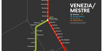 Map of Venice tram