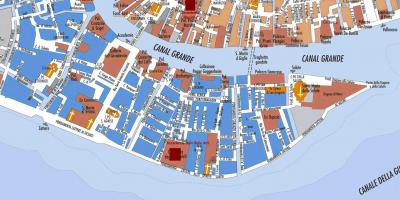 Map of zattere Venice 